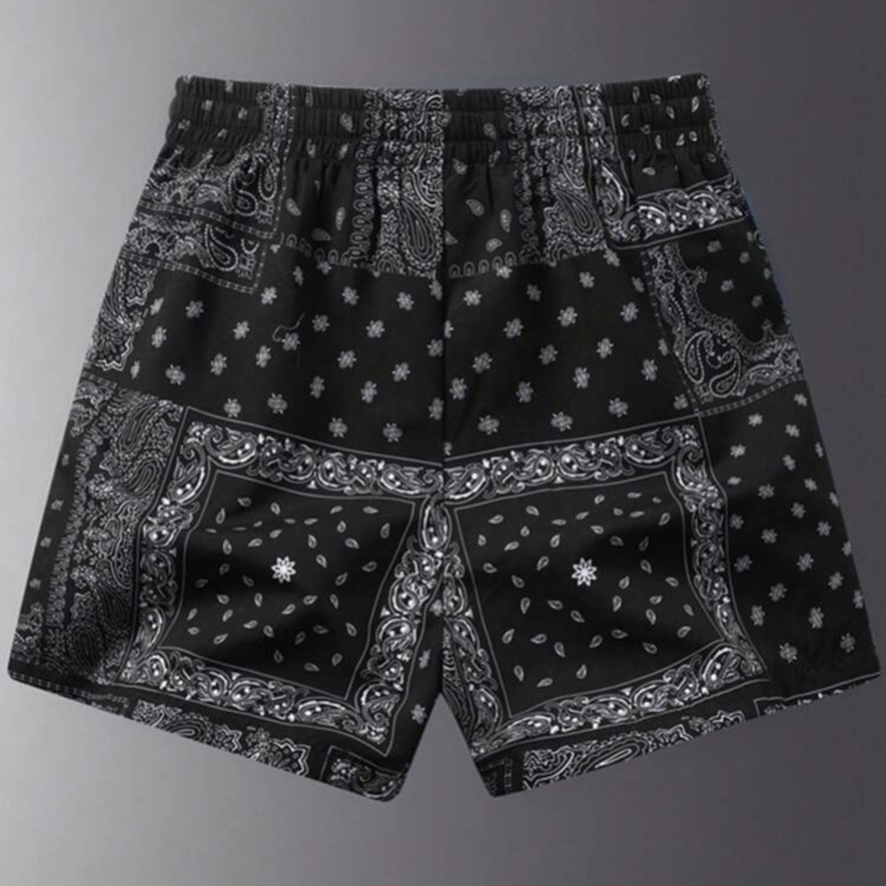 Black Paisley Men's Shorts